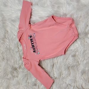 Jumping beans " Auntie " onesie- 6 months